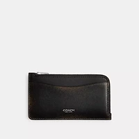New York Zip Card Case In Loved Leather