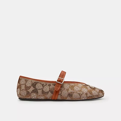 Mary Jane Crystal Signature Jacquard