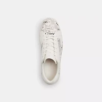 Coach X Peanuts High Line Sneaker With Newspaper Print