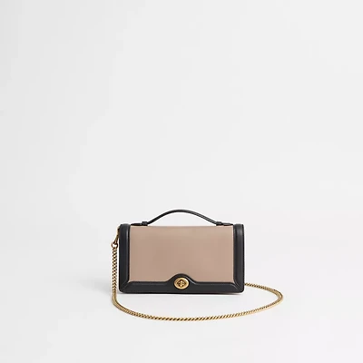 Restored Riley Chain Clutch In Colorblock