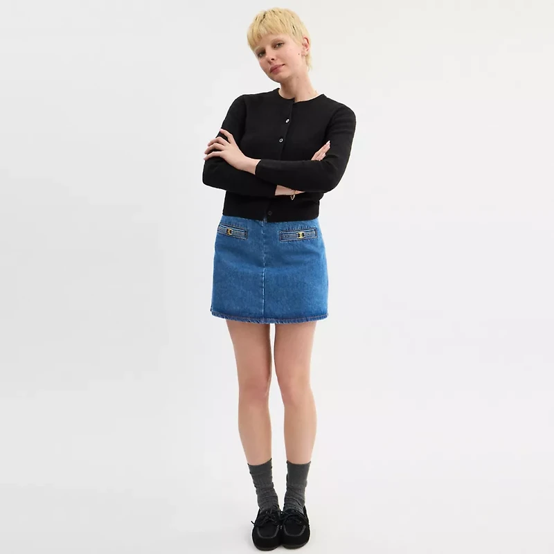 Heritage C Denim Mini Skirt Organic Cotton