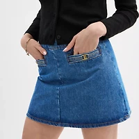 Heritage C Denim Mini Skirt Organic Cotton