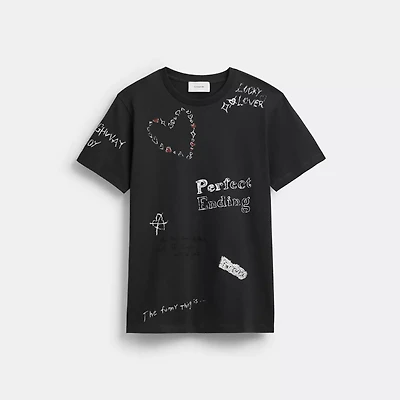Sketch Print T Shirt