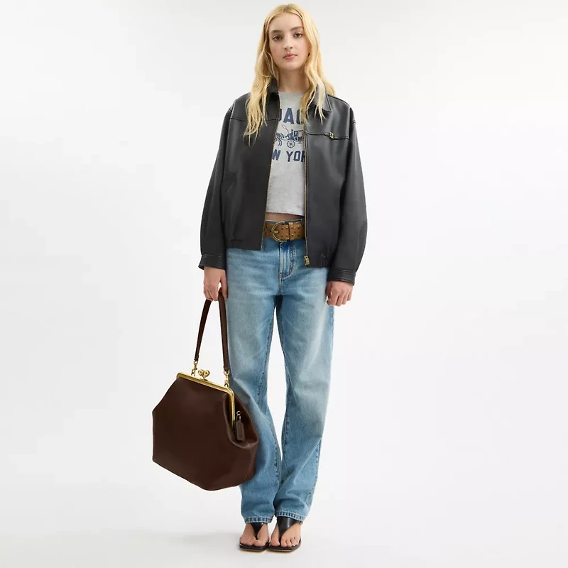 Large Kisslock Frame Bag