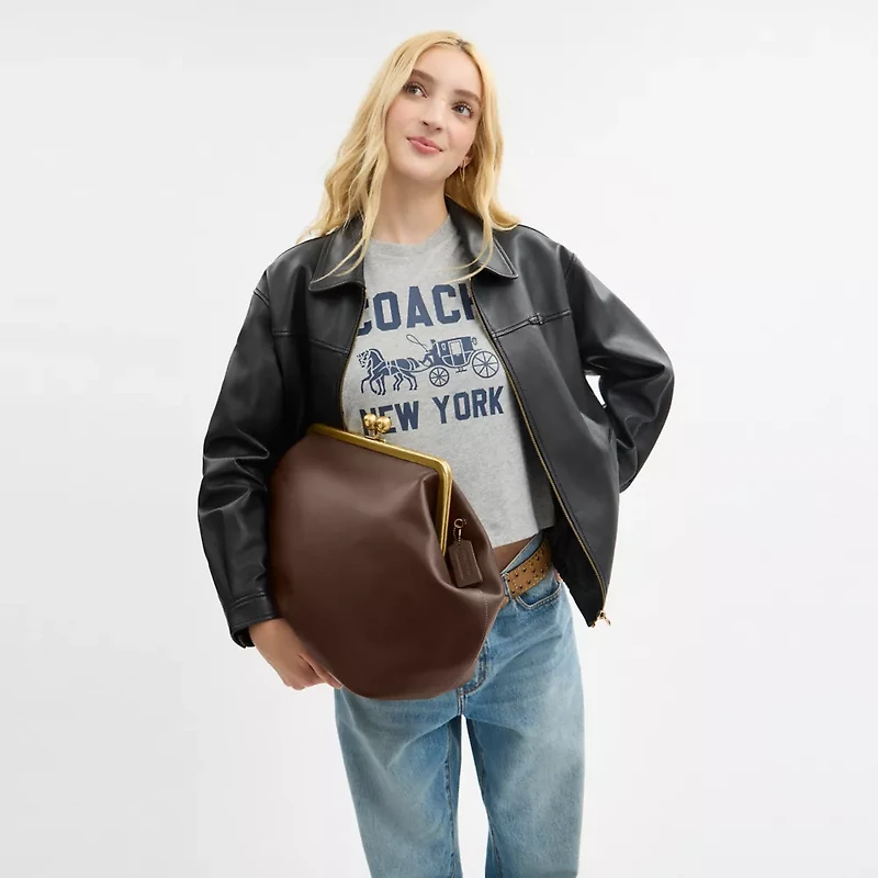 Large Kisslock Frame Bag