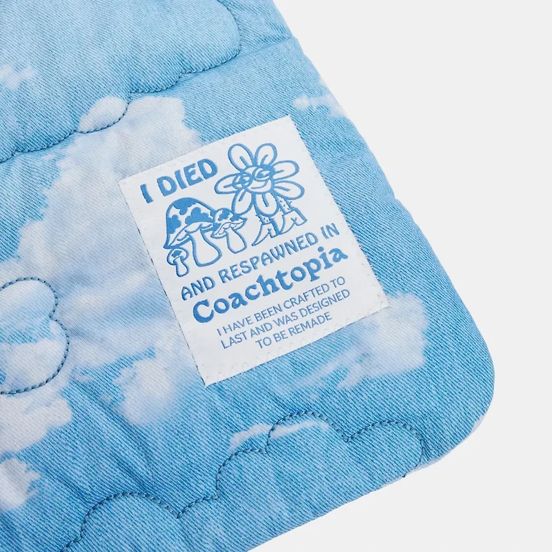 Coachtopia Loop Quilted Flat Tote With Cloud Print