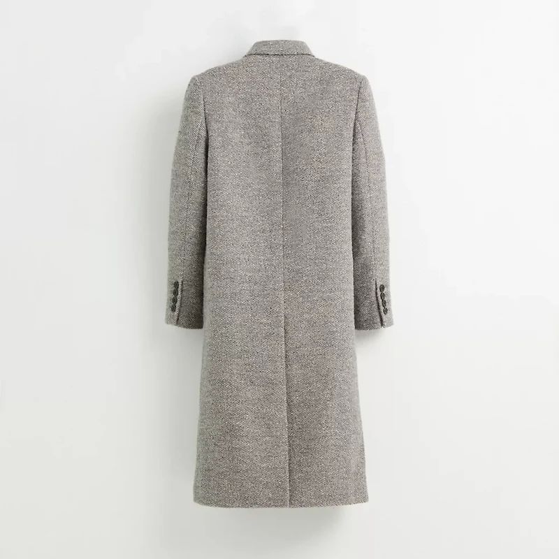 Restored Herringbone Oversized Coat