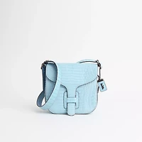 Restored Courier Bag In Crocodile
