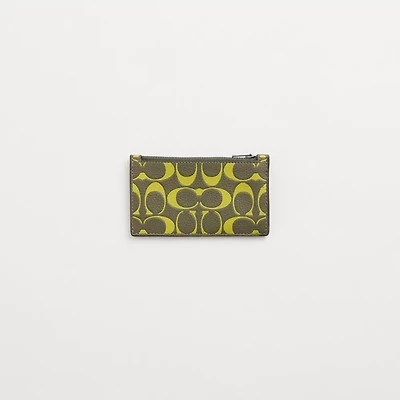 Restored Zip Card Case In Signature Leather