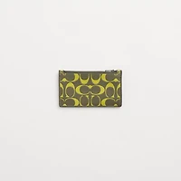 Restored Zip Card Case In Signature Leather