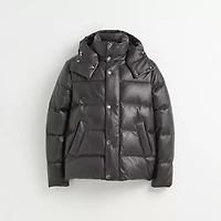 Restored Leather Puffer Jacket