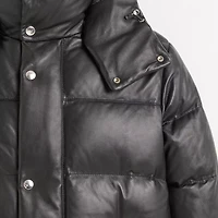 Restored Leather Puffer Jacket