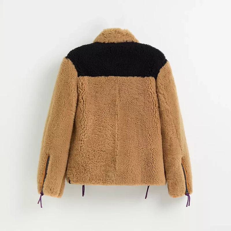 Restored Colorblock Shearling Jacket