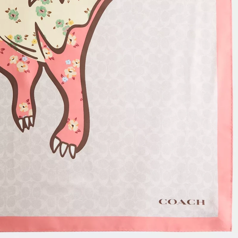 Restored Horse And Carriage Print Oversized Square Scarf