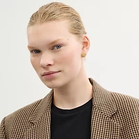 Quilted Heart Stud Earrings