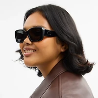 Maxi Sculpted C Oversized Rectangle Sunglasses