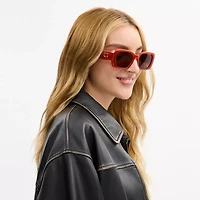 Maxi Sculpted C Oversized Rectangle Sunglasses