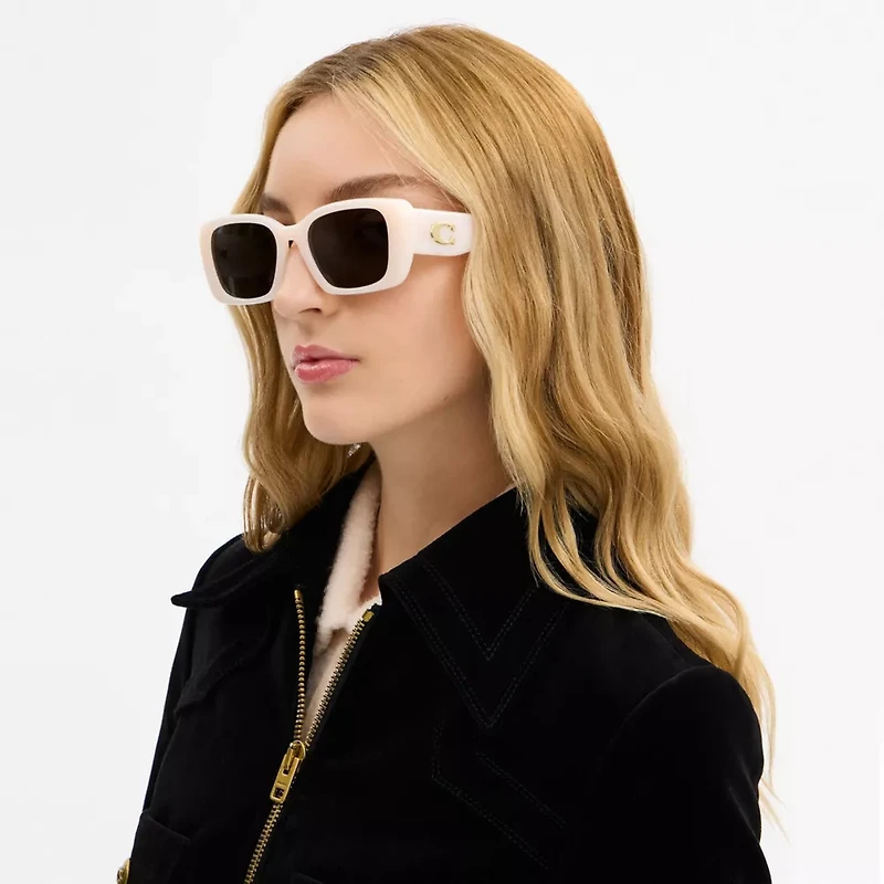 Maxi Sculpted C Oversized Rectangle Sunglasses