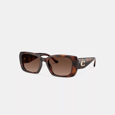 Maxi Sculpted C Oversized Rectangle Sunglasses