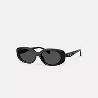 Quilted Oval Rectangle Sunglasses
