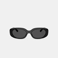 Quilted Oval Rectangle Sunglasses