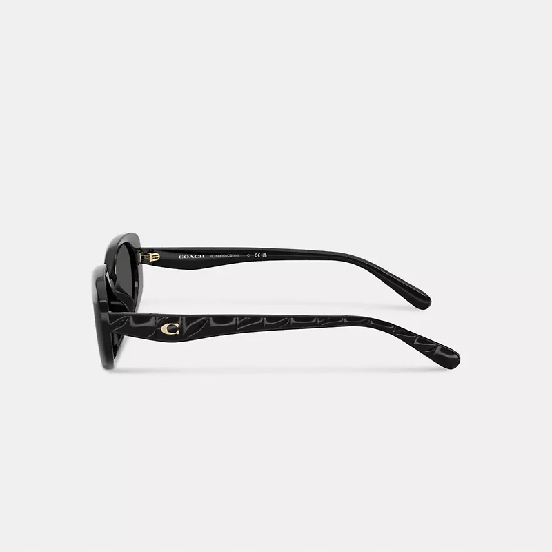 Quilted Oval Rectangle Sunglasses