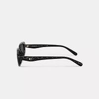 Quilted Oval Rectangle Sunglasses