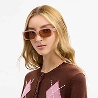 Quilted Rectangle Sunglasses