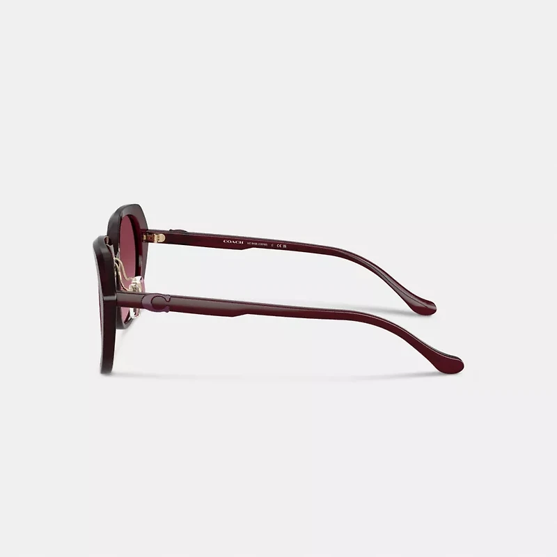 Maxi Sculpted C Oversized Round Sunglasses