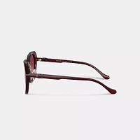 Maxi Sculpted C Oversized Round Sunglasses