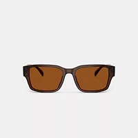 Maxi Sculpted C Narrow Square Sunglasses