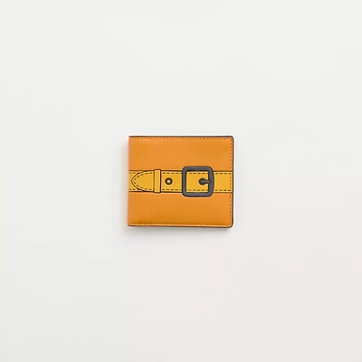 Restored Double Billfold Wallet With Trompe L'oeil