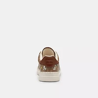 Coach X Peanuts High Line Sneaker Signature Canvas With Snoopy Print