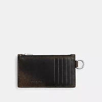 Zip Card Case In Loved Leather