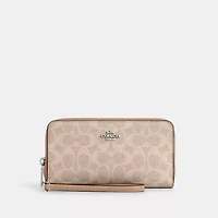 Long Zip Around Wallet With Detachable Card Case In Signature Canvas