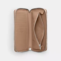 Long Zip Around Wallet With Detachable Card Case In Signature Canvas