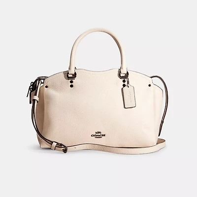 Restored Coach Drew Satchel With Snakeskin Detail