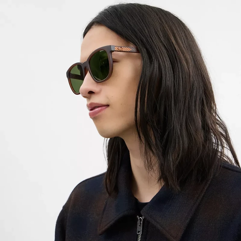 Textured Square Sunglasses