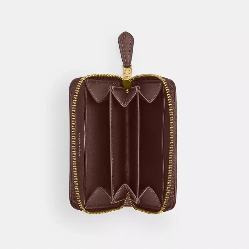 Essential Small Zip Around Card Case In Signature Jacquard