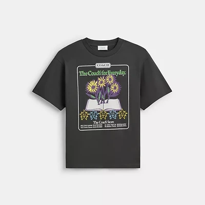 Collage Flower Relaxed T Shirt Organic Cotton