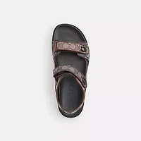 Platform Sandal Signature Jacquard
