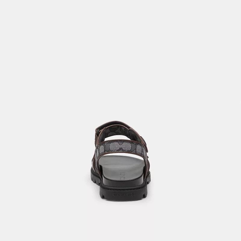 Platform Sandal Signature Jacquard