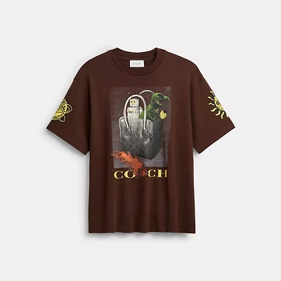 Coach Graphic Relaxed T Shirt Organic Cotton