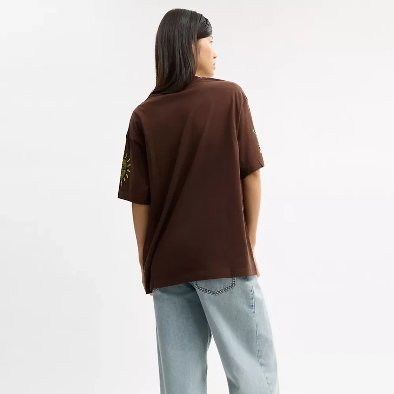 Coach Graphic Relaxed T Shirt Organic Cotton