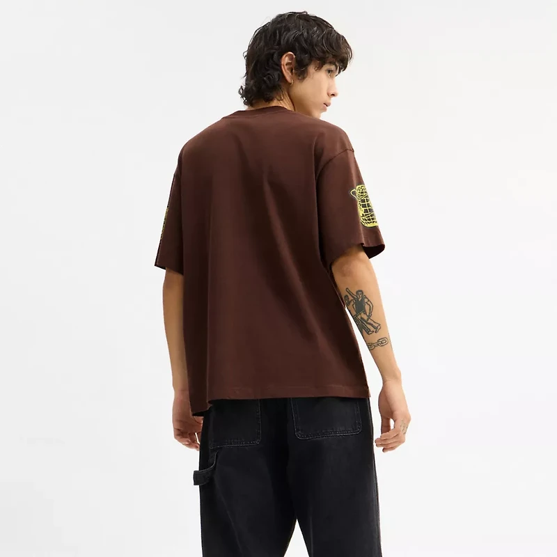 Coach Graphic Relaxed T Shirt Organic Cotton