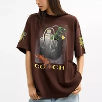 Coach Graphic Relaxed T Shirt Organic Cotton