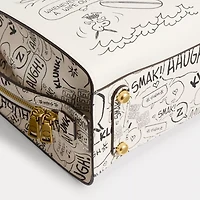 Coach X Peanuts Rogue Bag With Newspaper Print