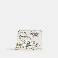 Coach X Peanuts Essential Billfold Wallet With Newspaper Print