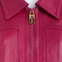 Restored Cropped Leather Blouson