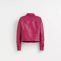 Restored Cropped Leather Blouson